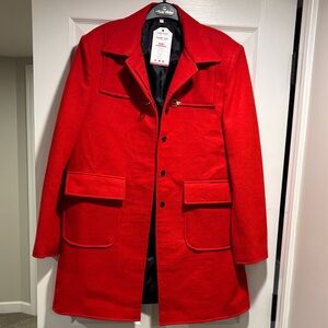 Wilson Vibrant Red Men's Trench Coat